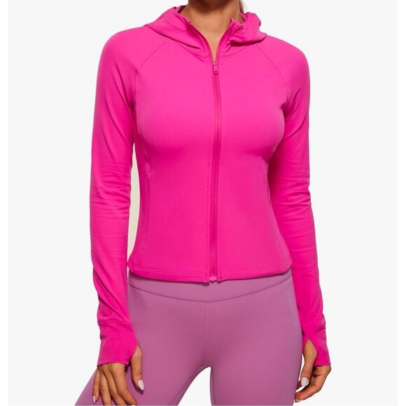 CRZ YOGA Jackets & Blazers - CRZ YOGA Womens Butterluxe Full Zip Workout Hoodie Jacket Size S New With Tag